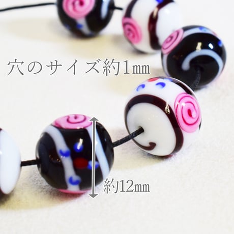 【ベネチアン】 トンド  12mm 花柄