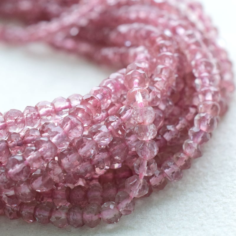 ピンクアメジスト ロンデルカット3×2mm | beads lot