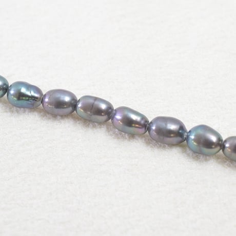 淡水パール　ピーコック　ライス　約5.5～6mm　【36cm】