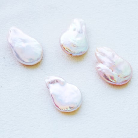 淡水パール  ピンク しずく  17.5×25mm 厚5～7㎜【1個】