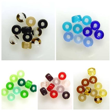 【全５色】チェコ製 ガラス (小) MIX ６×４mm　５０個