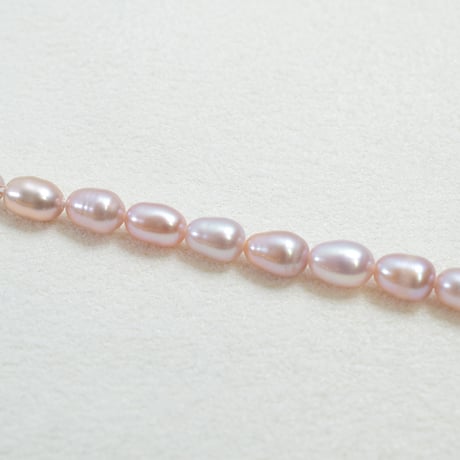 淡水パール　パープル　ライス　5.5～6mm　【36cm】