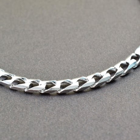 SILVER925　10面カット喜平チェーンネックレス【50㎝】