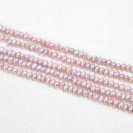 淡水パール　パープル　エッグ　3mm　【35㎝】