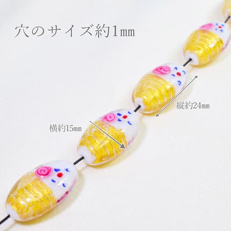 【ベネチアン】 ナツメフラット  約15×24㎜ 厚み10㎜