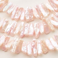 淡水パール ビワ オレンジ (ヨコ穴) 20～22mm