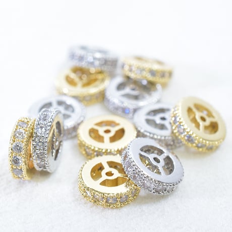 ミル打ちジルコニア　ロンデル8×2.5mm　【6個】