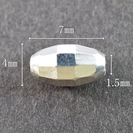 SILVER925  ミラーオーバル7×4mm【5個】