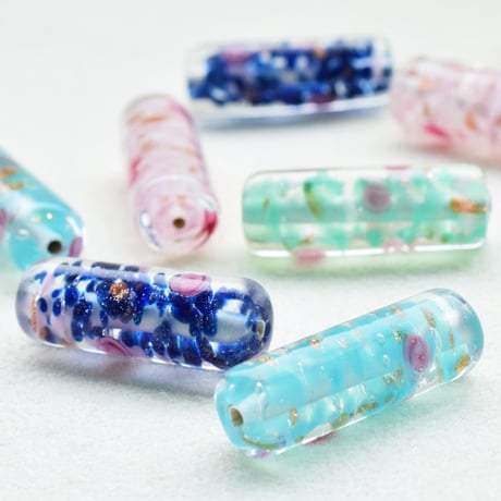 【全4色】チェコ製 ガラスビーズ　マチス ２３×８mm １個