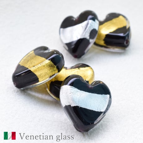 【ベネチアン】ハート　14.5㎜×14㎜