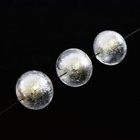 【ベネチアン】シルバーフォイル　ラウンド　約8ｍｍ/10ｍｍ/12ｍｍ/15ｍｍ