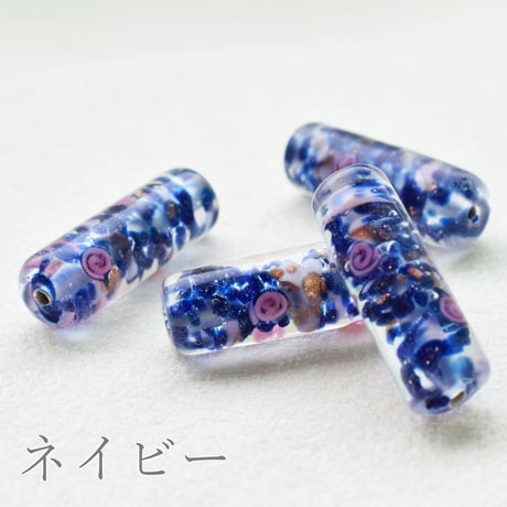 【全4色】チェコ製 ガラスビーズ　マチス ２３×８mm １個