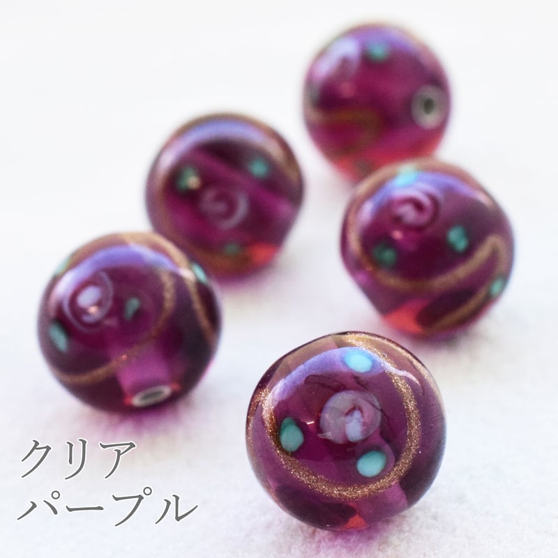 チェコ製 ガラスビーズルキノ【クリア】 10mm 5個 | beads lot