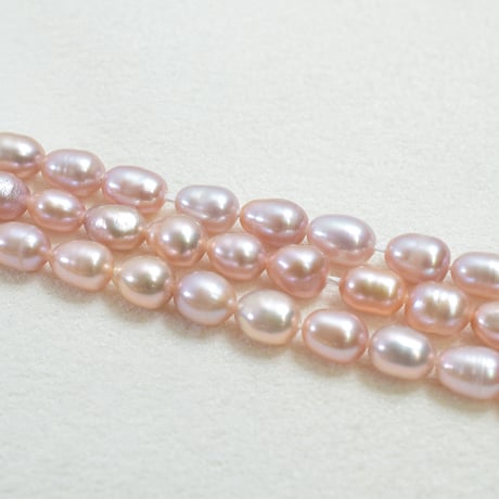 淡水パール　パープル　ライス　5.5～6mm　【36cm】