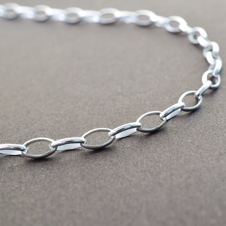 SILVER925　ロングロロチェーンネックレス【50㎝】