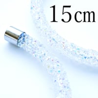 キャップ全３色　ニューチューブクリスタ15㎝（太さ5㎜）【オーロラクリスタル】10本