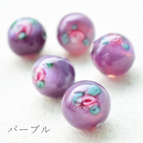 【全６色】チェコ製 ランプビーズ モネ ８mm　５個