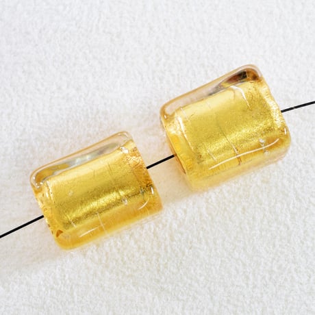 【ベネチアン】　キューブ　 ゴールドフォイル 　約20mm
