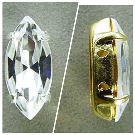 【全２色】ラインストーンセッティング　マーキース・4個