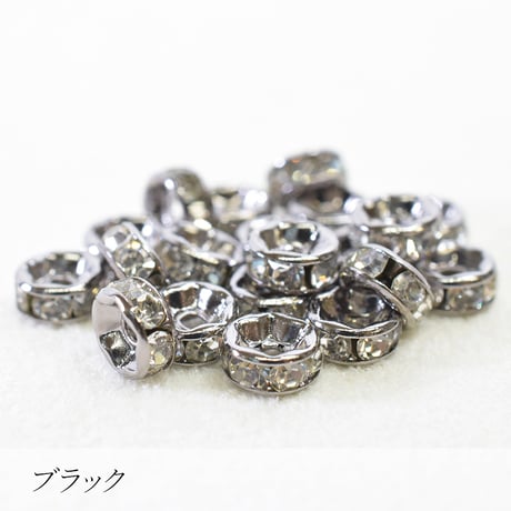 ラインストーンロンデル 5mm 20個 | 国内メッキ加工 | ロジウム・ゴールド・ピンクゴールド・ブラック