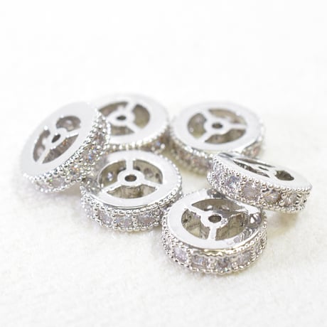 ミル打ちジルコニア　ロンデル8×2.5mm　【6個】