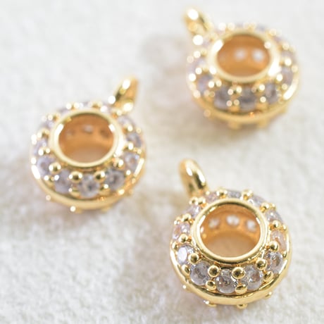 ミル打ちジルコニア　カン付きリング 8×４mm 3個