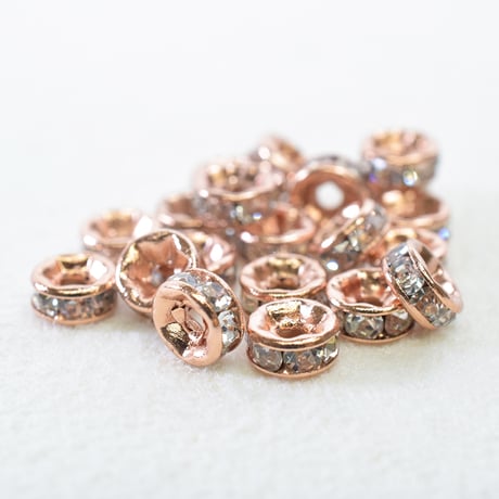 国内メッキ  ラインストーンセッティング【ロンデル4.8mmPG・20個】