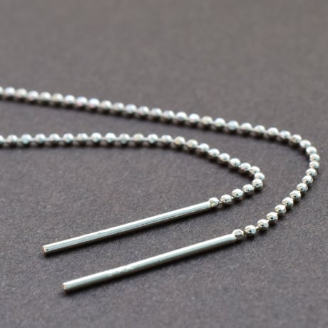 SILVER925 アメリカンピアス　ボールチェーン　【３ペア】