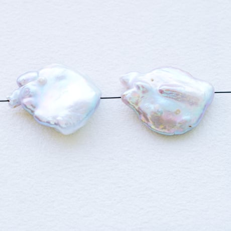 淡水パール  パープル ビワ 15～18mm 厚5～7㎜【1個】