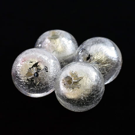 【ベネチアン】シルバーフォイル　ラウンド　約8ｍｍ/10ｍｍ/12ｍｍ/15ｍｍ