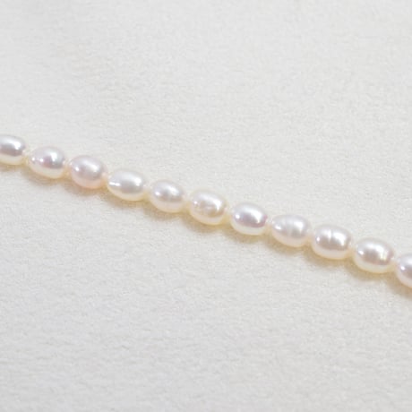 淡水パール　ホワイト　ライス　5～5.5mm　【36cm】