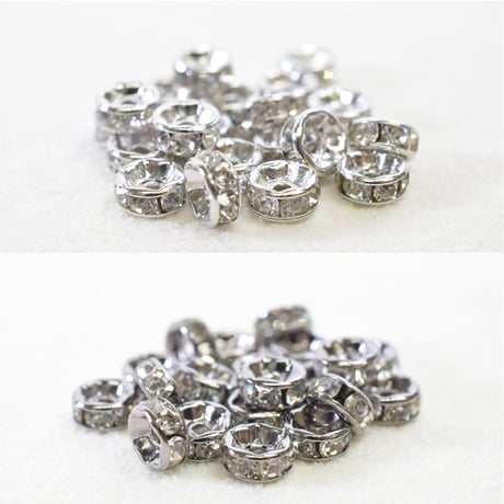 国内メッキ【全２色】 ラインストーンセッティング【ロンデル4.8mm・20個】