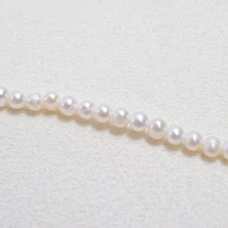 淡水パール AA ホワイト 丸 3.5mm 【37cm】