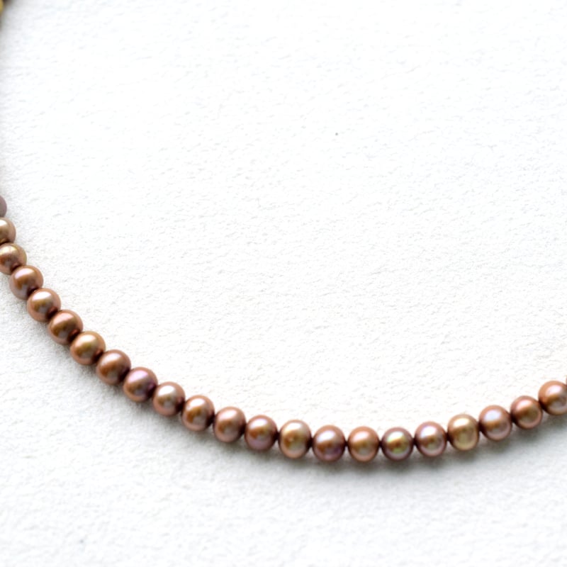 淡水パール ブロンズゴールド 丸 4.5～5mm | beads lot