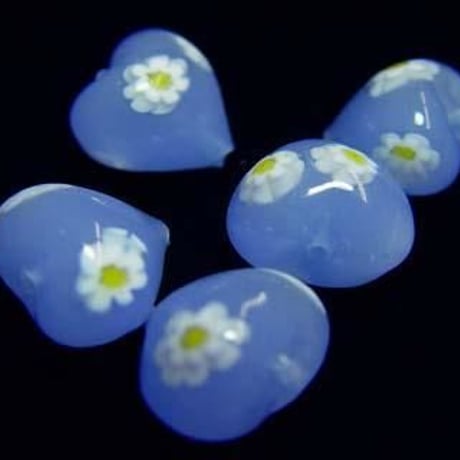 【全４色】ベネチアン ミルフィ ハート １３mm　１個"