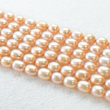 淡水パール　ブロンズ　ライス5～5.5mm　40㎝