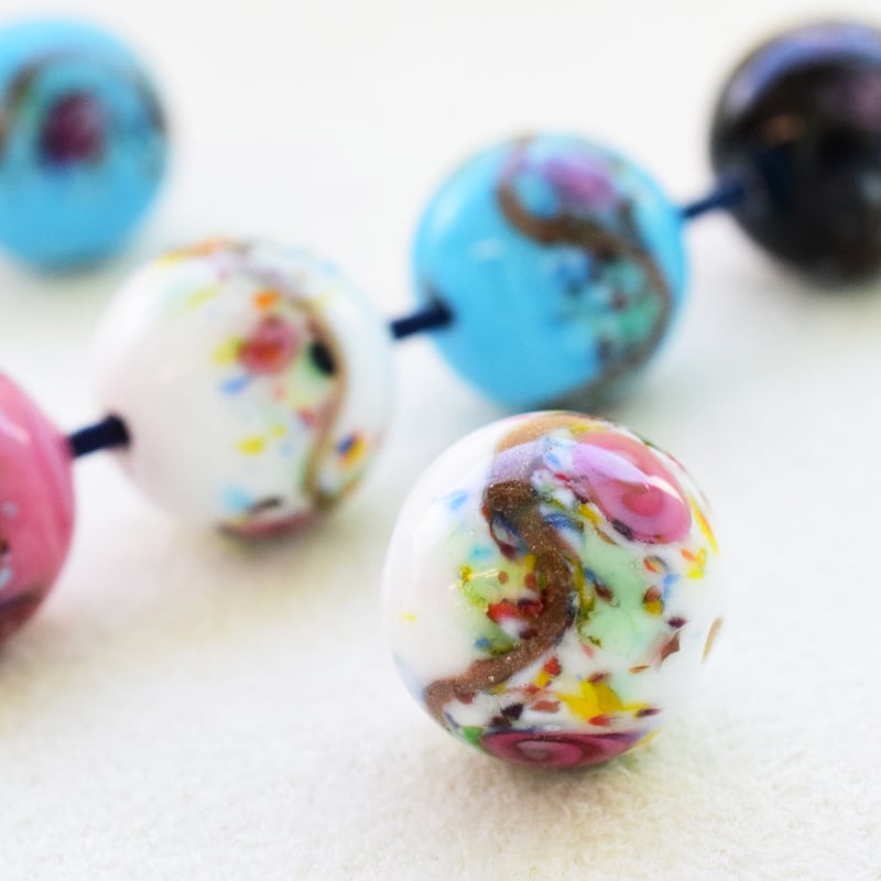 チェコ製 ガラスビーズルキノ 10mm 5個 | beads lot