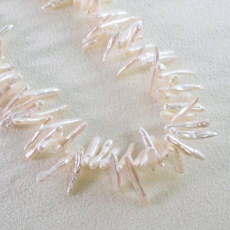 淡水パール　ホワイト　ツイギー　約2.5×16～30mm