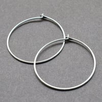 シルバー925 フープピアス35mm【3ペア】