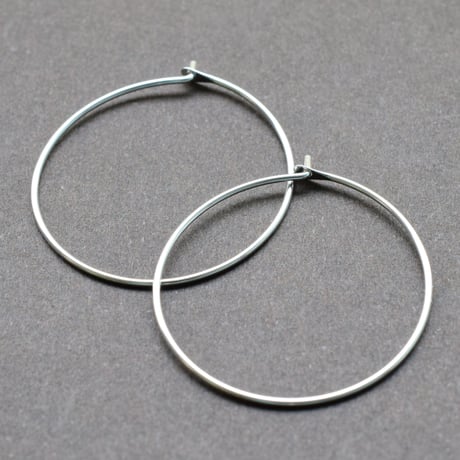 シルバー925 フープピアス30mm【3ペア】