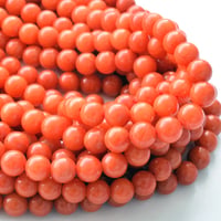ナチュラルサンゴ　朱色【4mm】