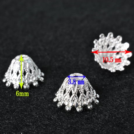 シルバー925 キャップ【10.5×6mm・10個】