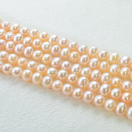 淡水パール オレンジ エッグ 5～5.5mm