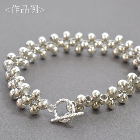 SILVER925　マンテル　ストライプ　9.5mm　【1個】