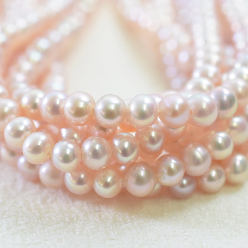 淡水パール ピンク エッグ 3.5~4mm 40cm | beads lot 淡水パール ピンク エッグ 3.5~4mm 40cm | beads lot