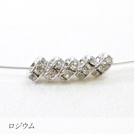 ラインストーンロンデル 6mm 20個 | 国内メッキ加工 | ロジウム・ゴールド・ピンクゴールド・ブラック