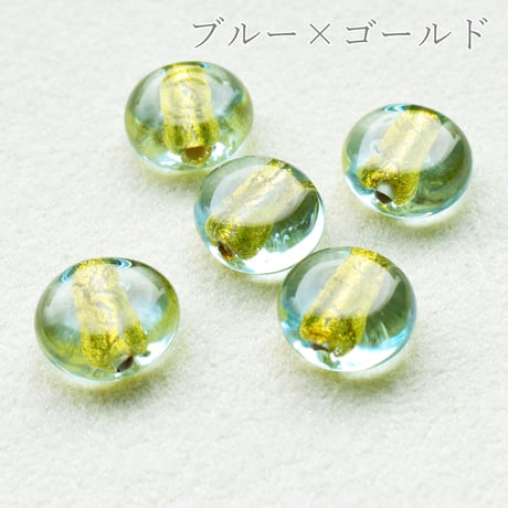 【全３色】チェコ製 ガラスビーズ　ルナ ８mm２個