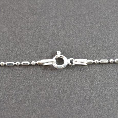 Silver925 引き輪付 カットビーズチェーン 1.4mm幅 45cm