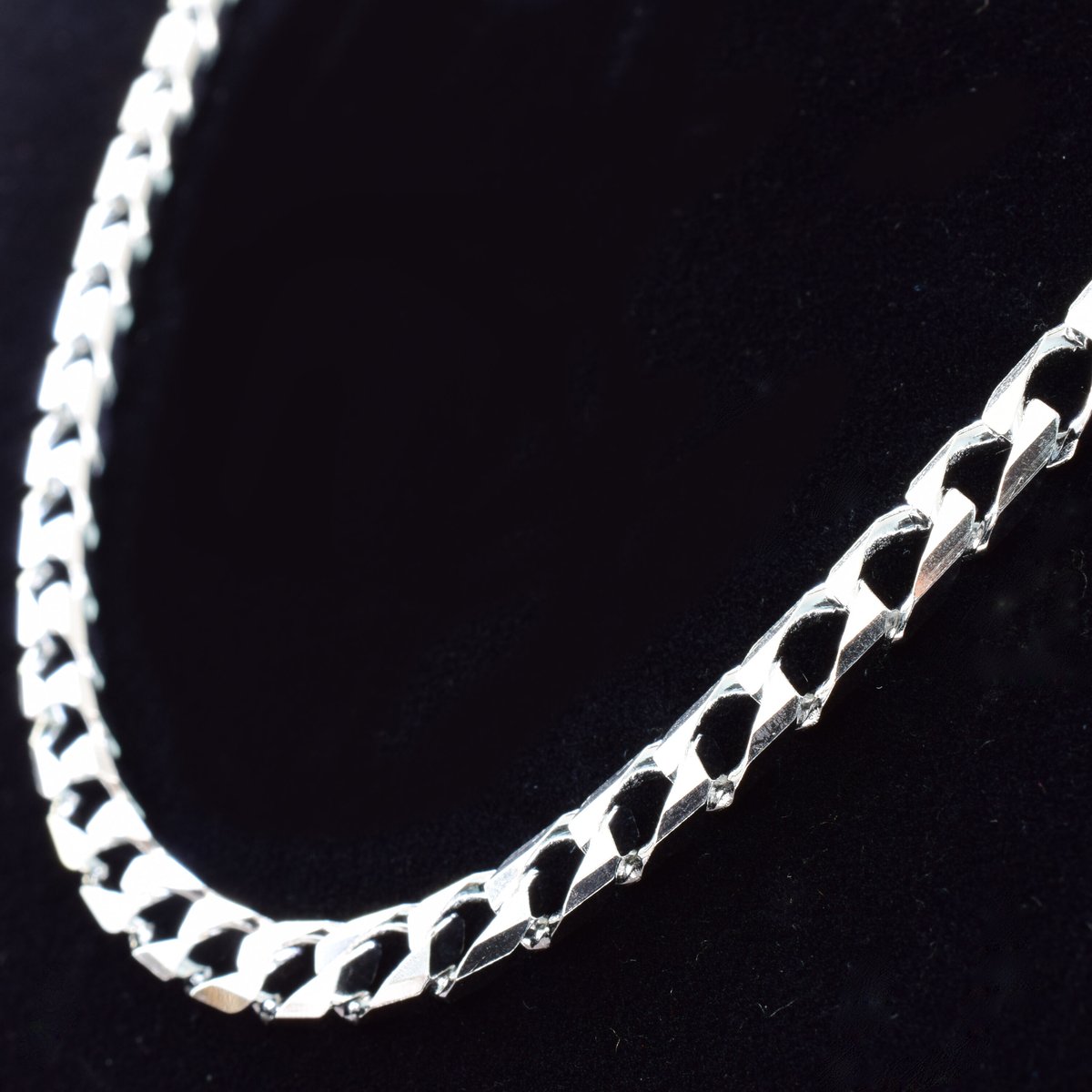 SILVER925 10面カット喜平チェーンネックレス【50㎝】 | beads lot