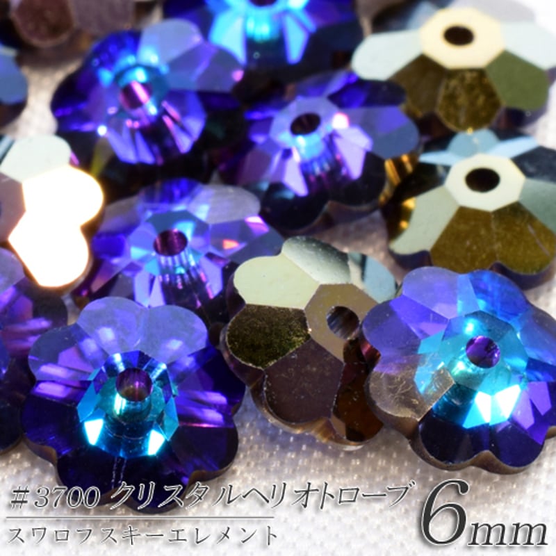 ハンドメイド ピアス 広い スワロフスキービーズ イヤリング クラック 